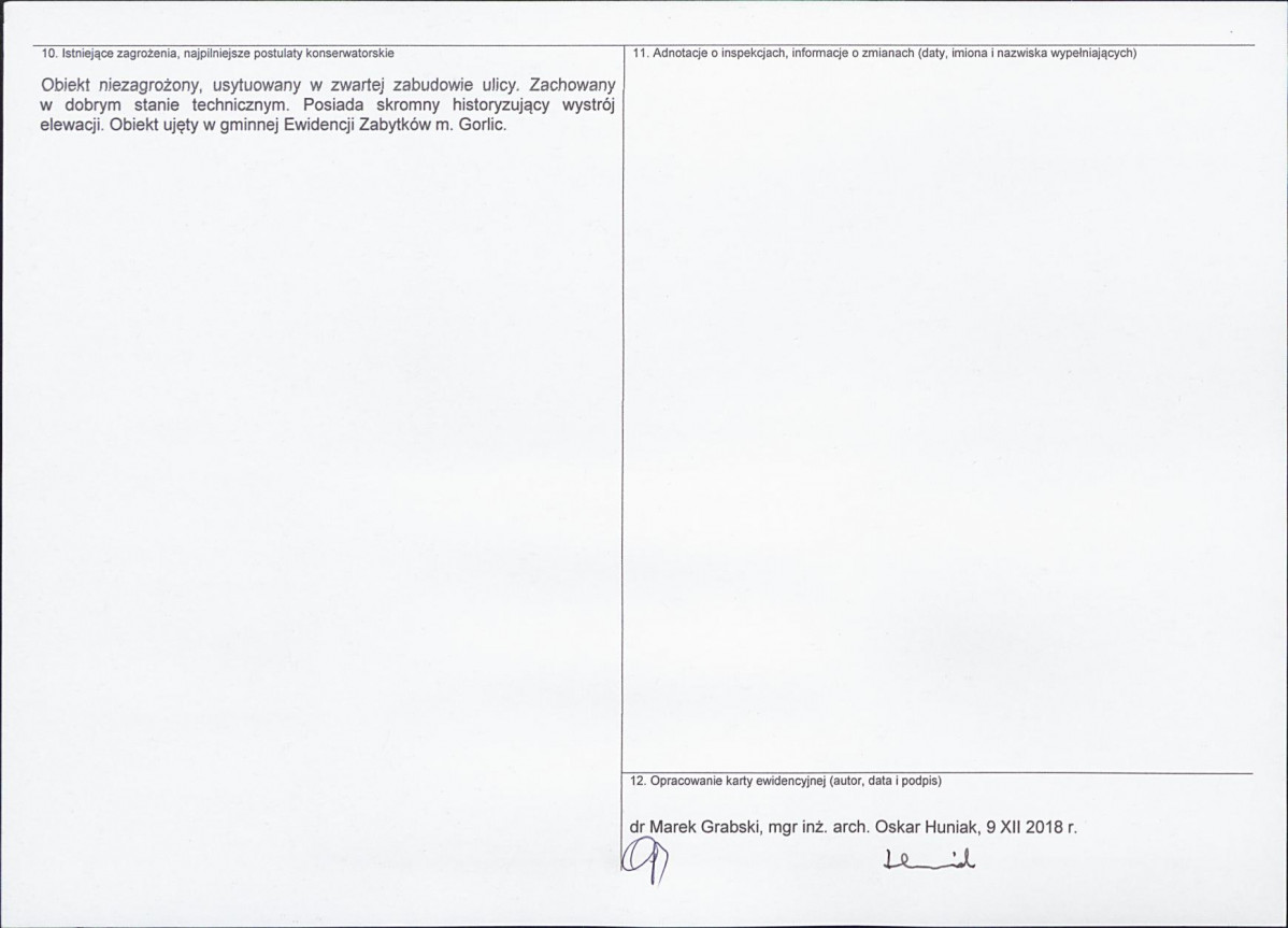 Karta obiektu niewpisanego do rejestru, skan nr 2