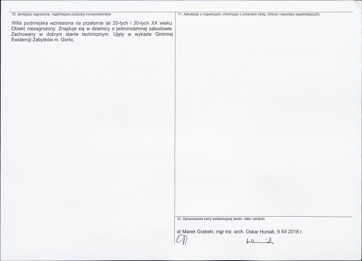 Karta obiektu niewpisanego do rejestru, skan nr 2