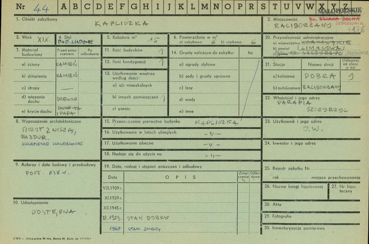 KZ - Karta zielona, skan nr 1