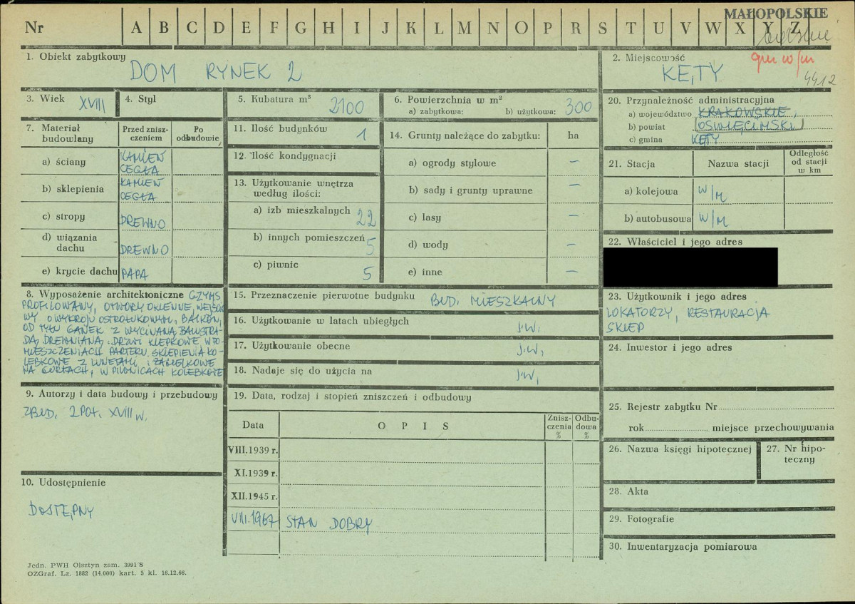 KZ - Karta zielona, skan nr 1