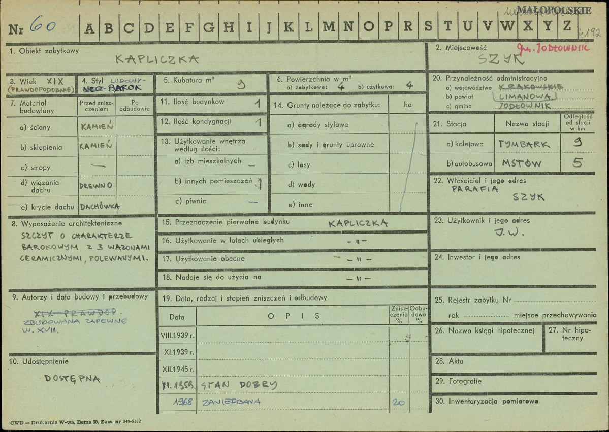Karta zielona, skan nr 1