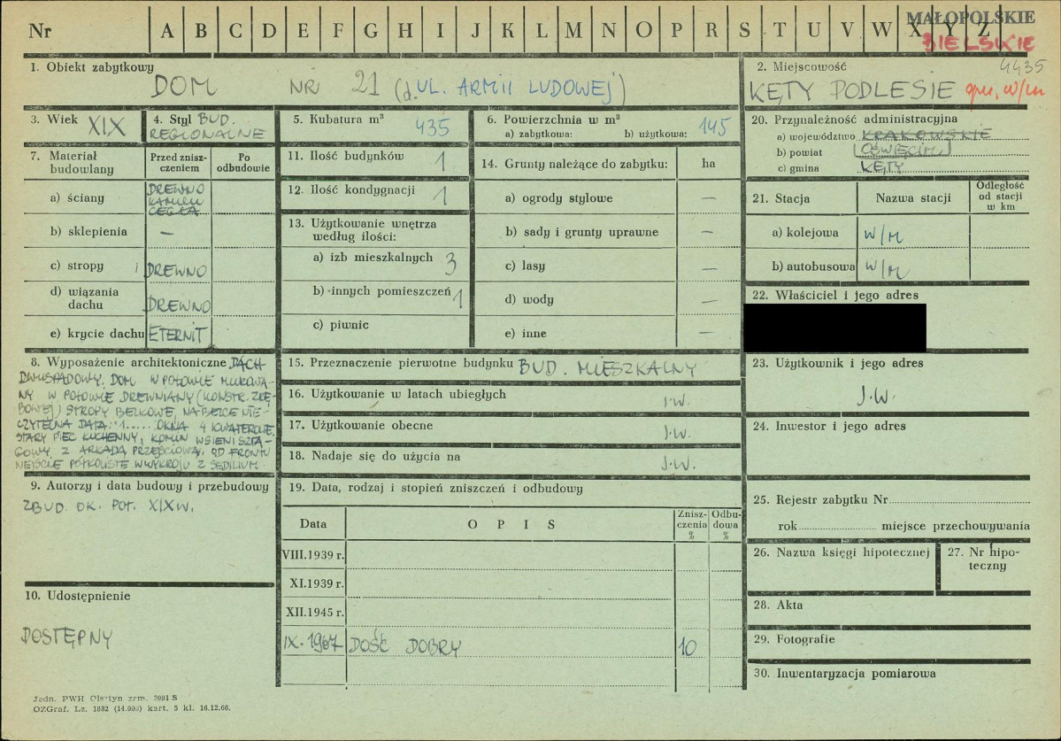 KZ - Karta zielona, skan nr 1
