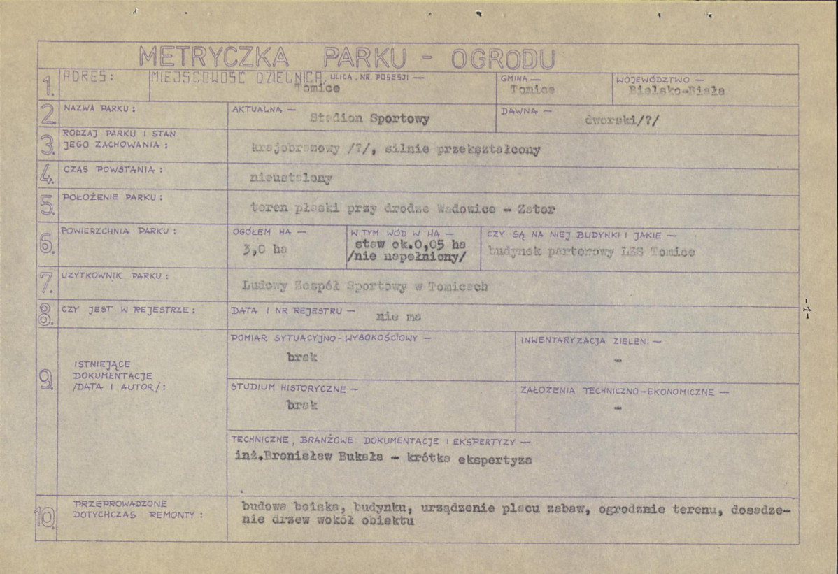 Ewidencja parkowa, skan nr 4