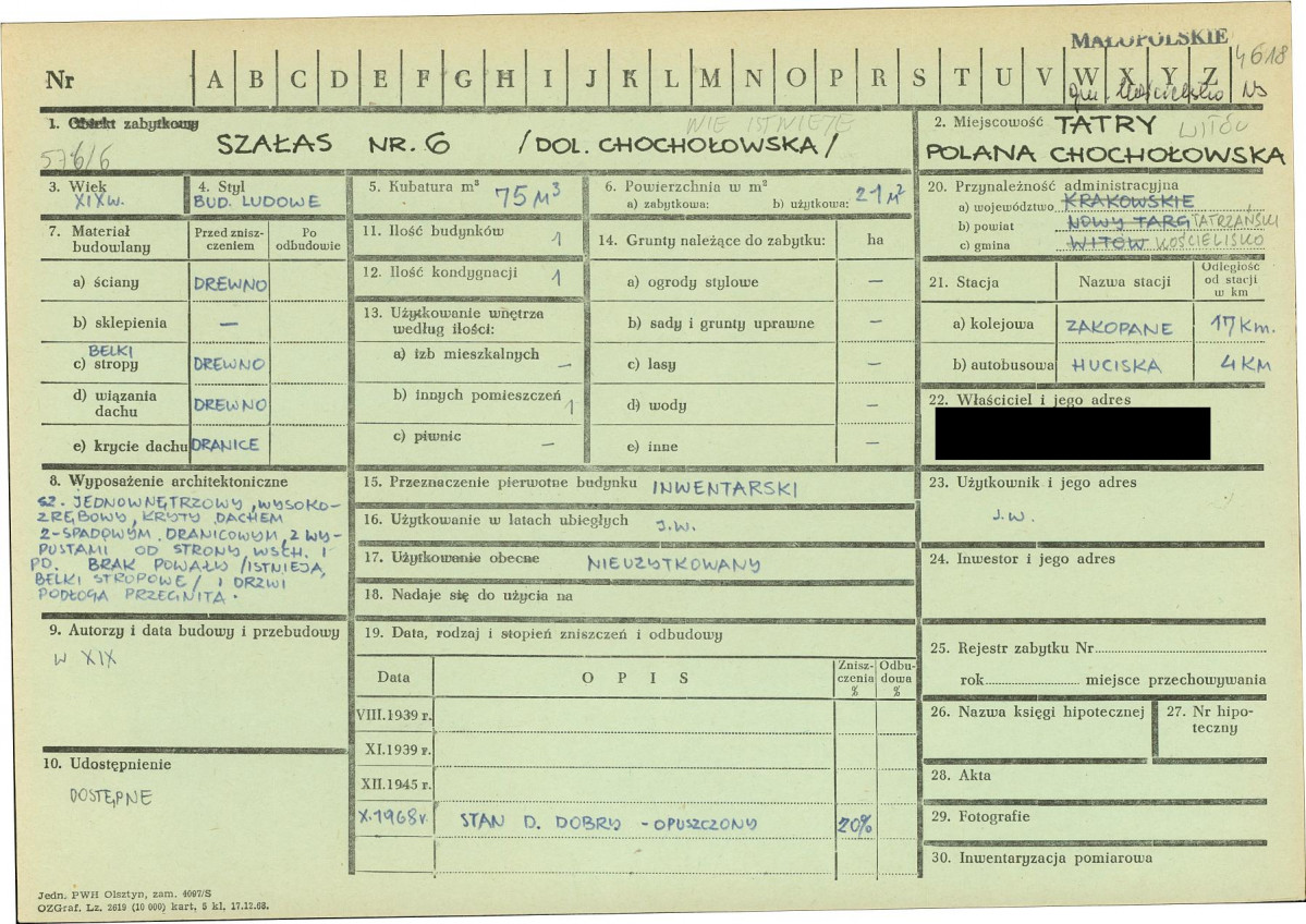 KZ - Karta zielona, skan nr 1