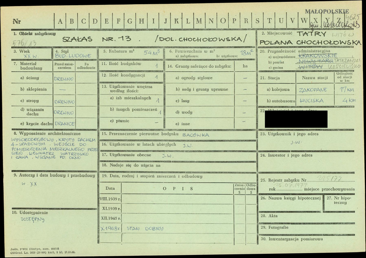 KZ - Karta zielona, skan nr 1