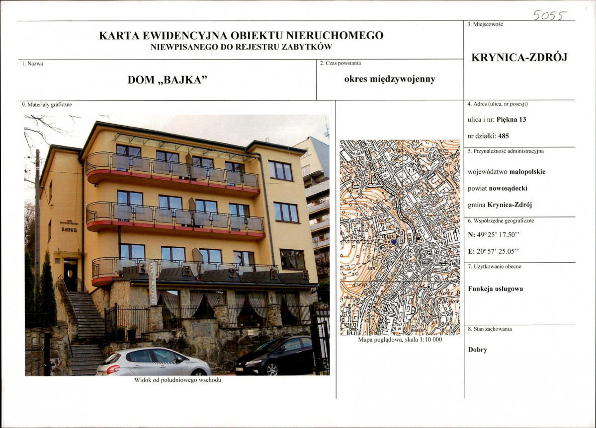 KEZN - Karta obiektu niewpisanego do rejestru, skan nr 1