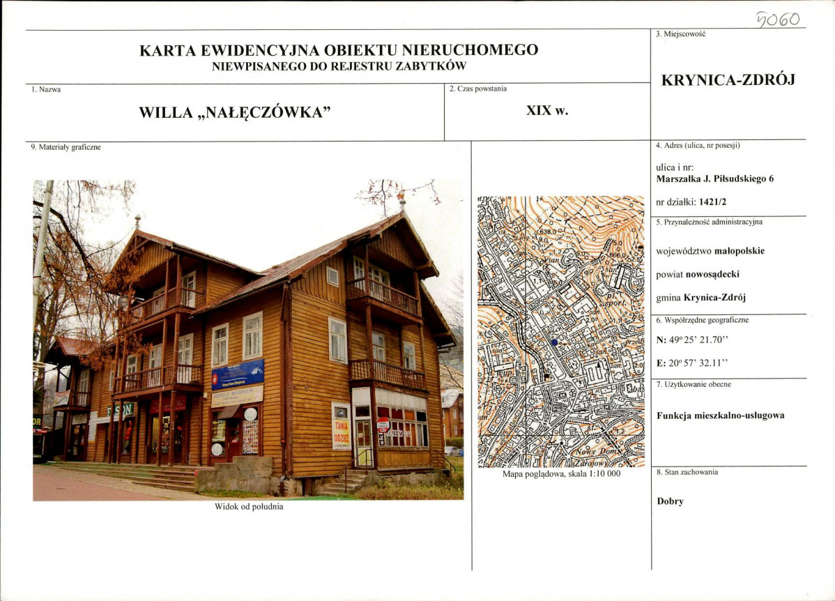 KEZN - Karta obiektu niewpisanego do rejestru, skan nr 1