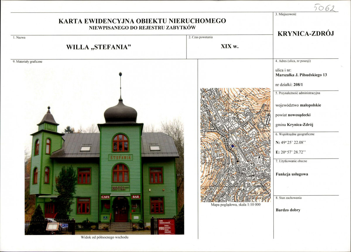 KEZN - Karta obiektu niewpisanego do rejestru, skan nr 1