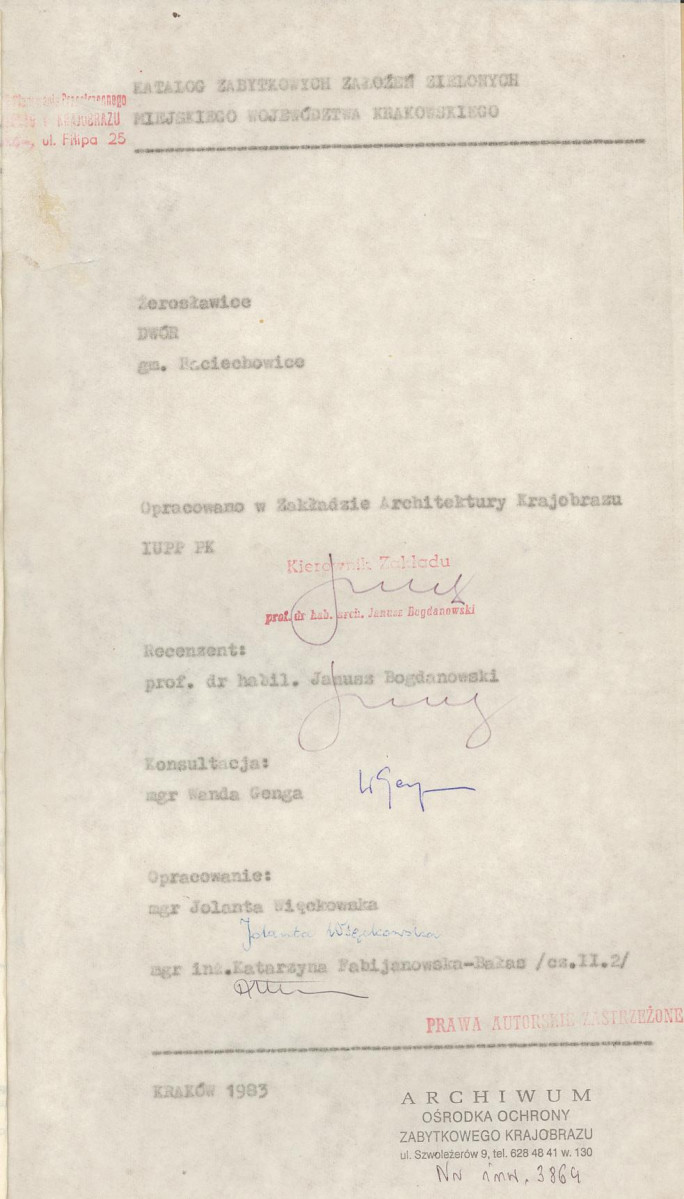 Ewidencja parkowa, skan nr 4