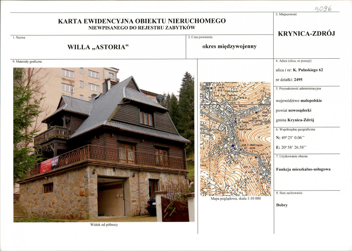 KEZN - Karta obiektu niewpisanego do rejestru, skan nr 1