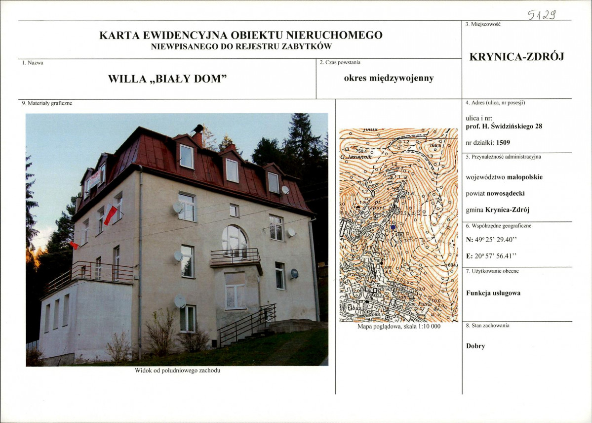 KEZN - Karta obiektu niewpisanego do rejestru, skan nr 1