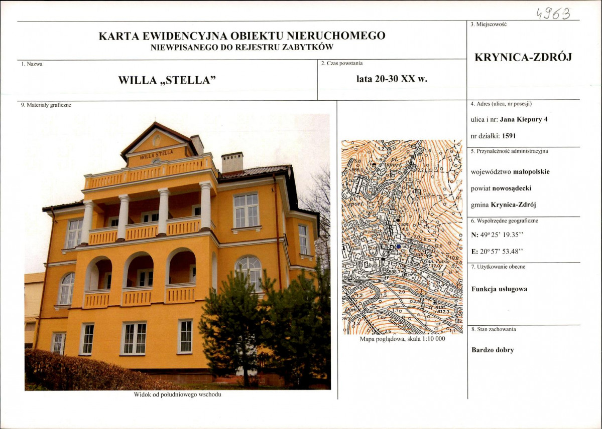 KEZN - Karta obiektu niewpisanego do rejestru, skan nr 1