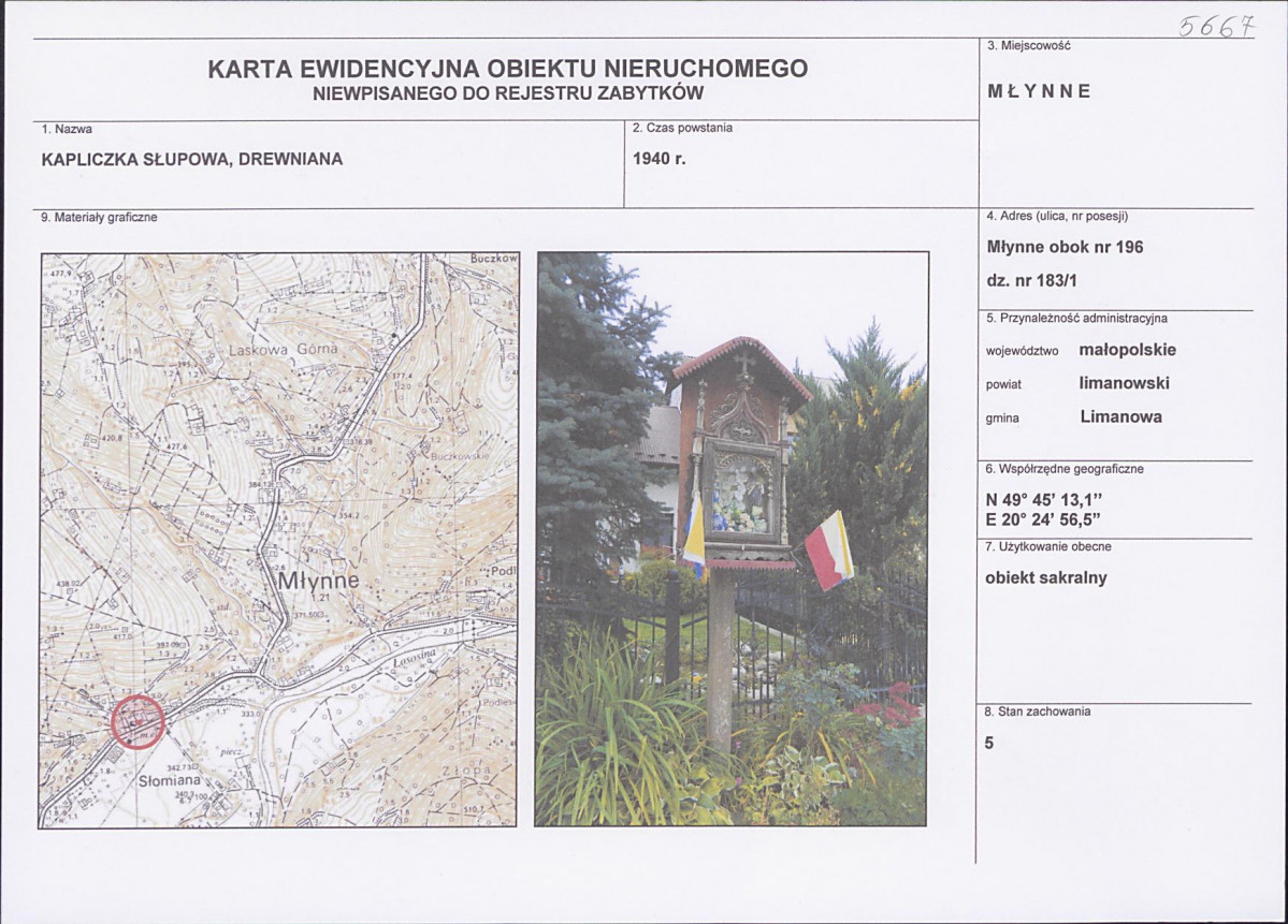 KEZN - Karta obiektu niewpisanego do rejestru, skan nr 1