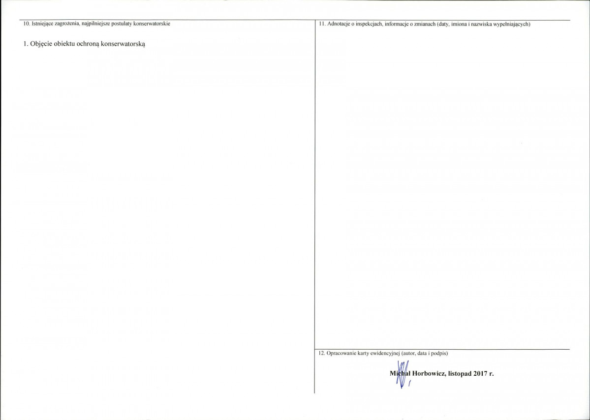 KEZN - Karta obiektu niewpisanego do rejestru, skan nr 2