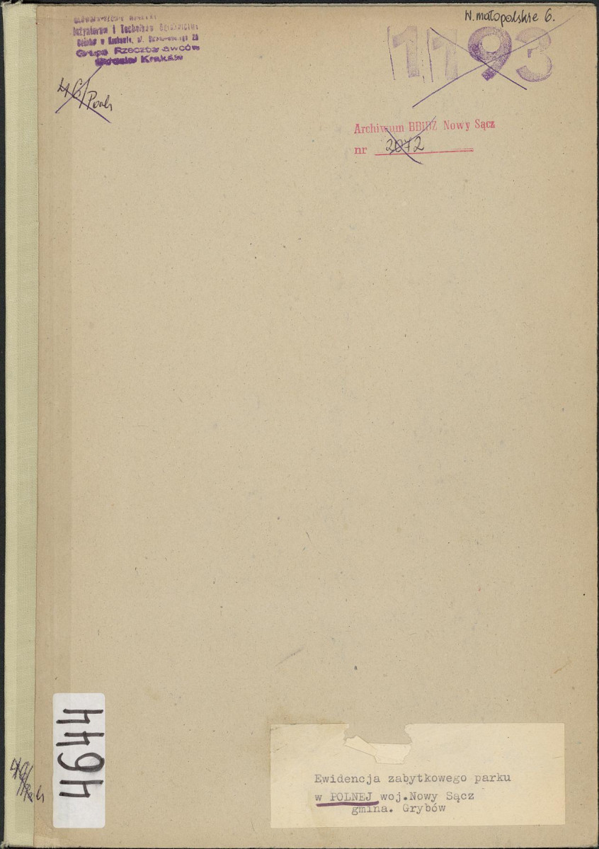 Ewidencja parkowa, skan nr 1