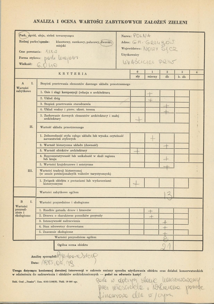 Ewidencja parkowa, skan nr 3