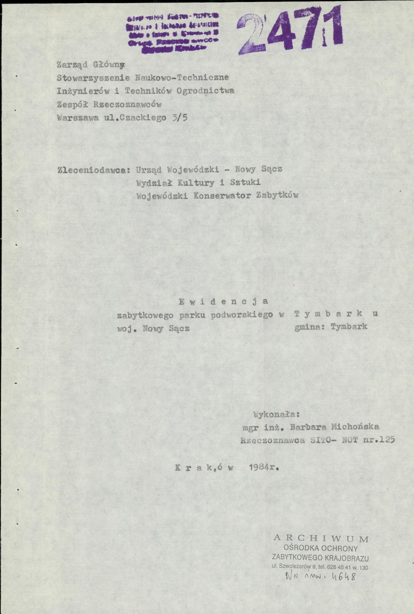 Ewidencja parkowa, skan nr 4