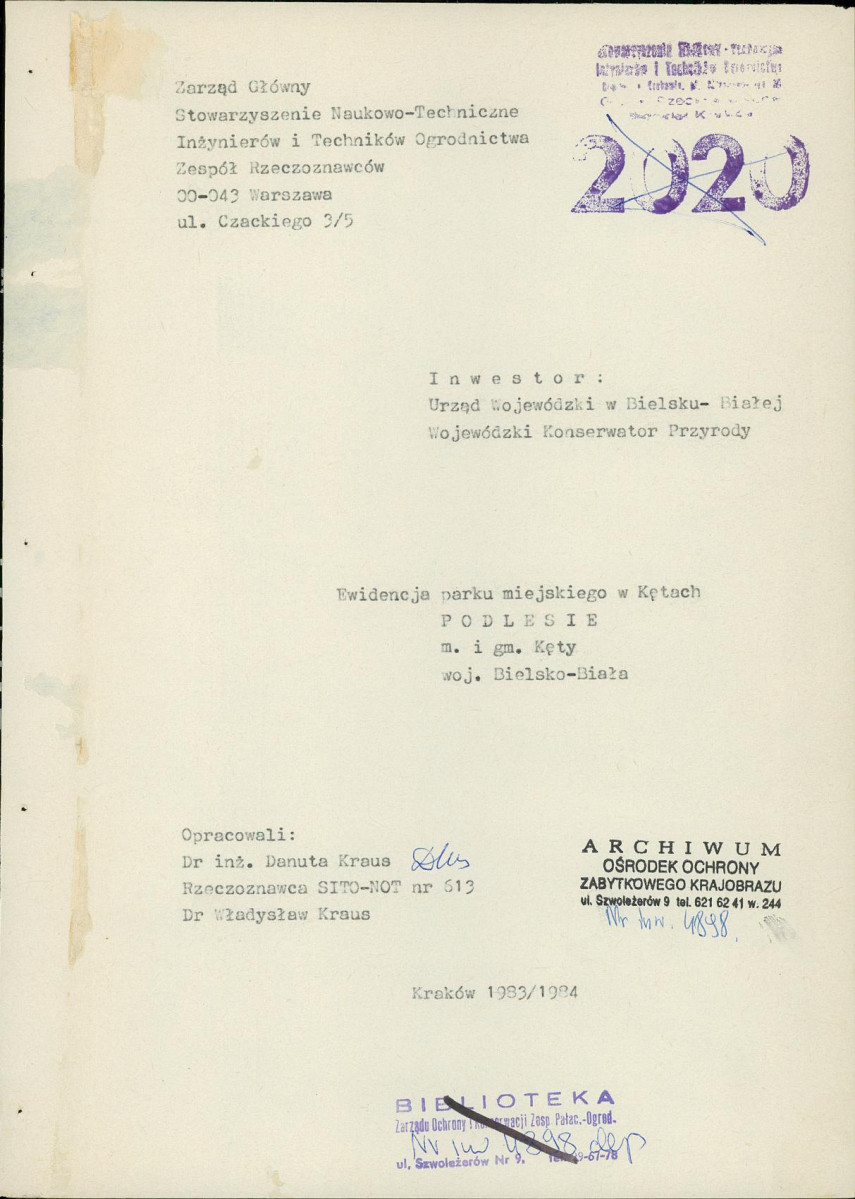 Ewidencja parkowa, skan nr 4