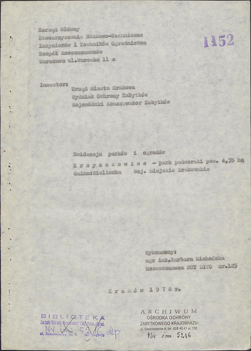 Ewidencja parkowa, skan nr 3