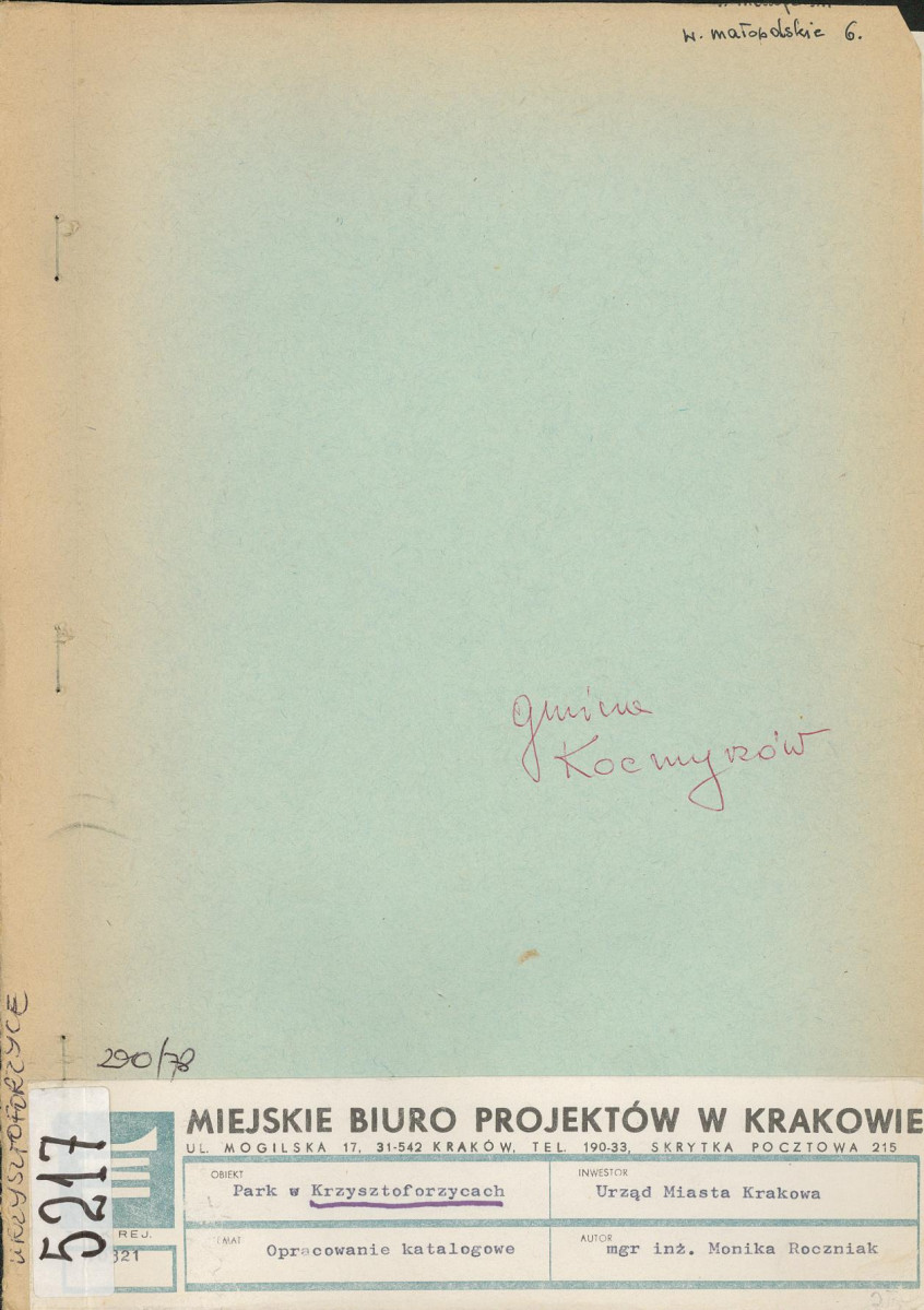 Ewidencja parkowa, skan nr 1