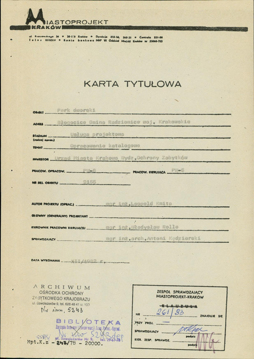 EP - Ewidencja parkowa, skan nr 4