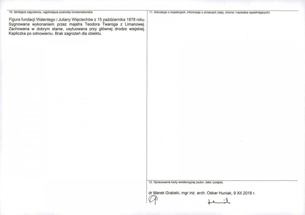 KEZN - Karta obiektu niewpisanego do rejestru, skan nr 2