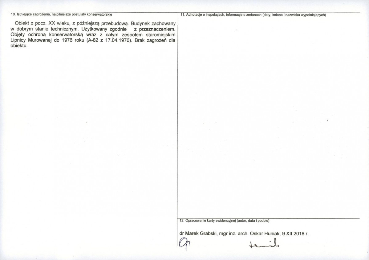KEZN - Karta obiektu niewpisanego do rejestru, skan nr 2
