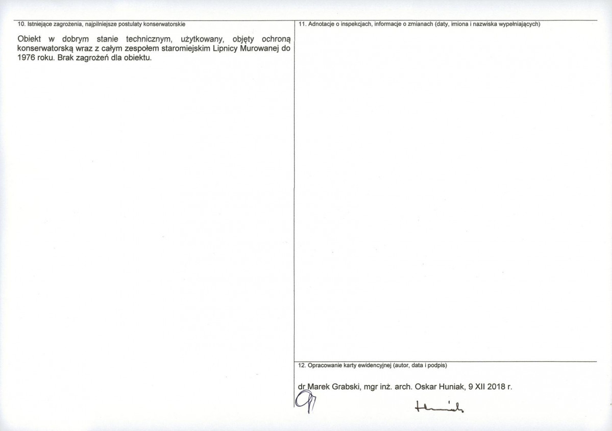 KEZN - Karta obiektu niewpisanego do rejestru, skan nr 2