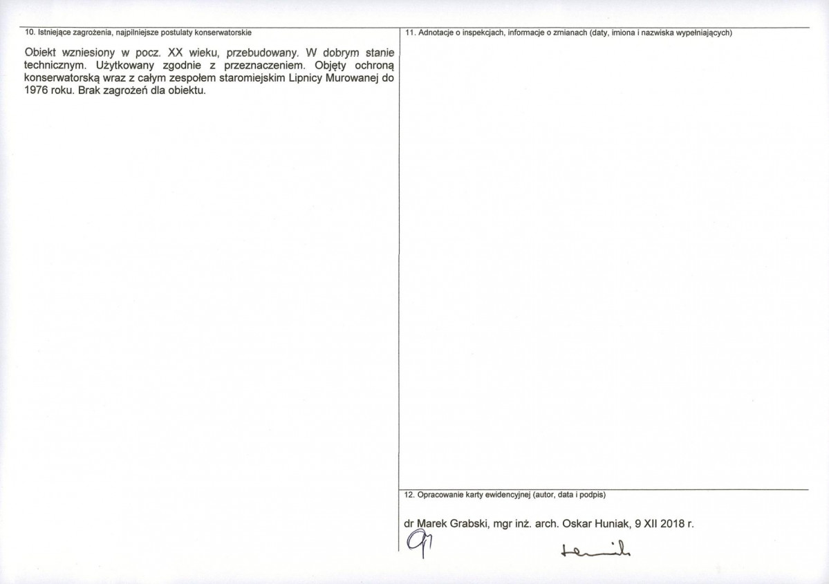 KEZN - Karta obiektu niewpisanego do rejestru, skan nr 2