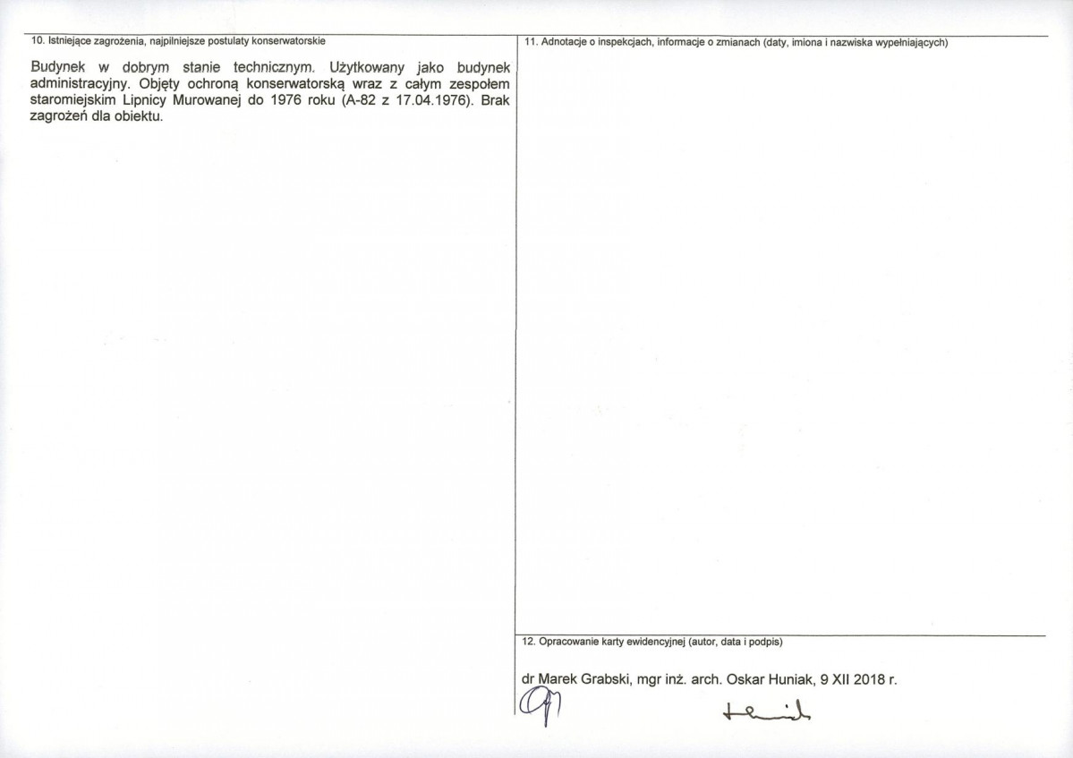 Karta obiektu niewpisanego do rejestru, skan nr 2