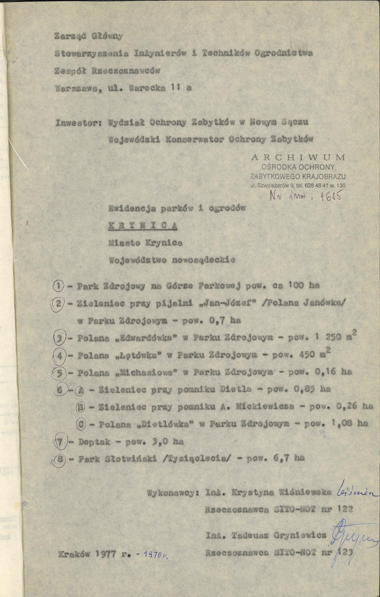 Ewidencja parkowa, skan nr 3