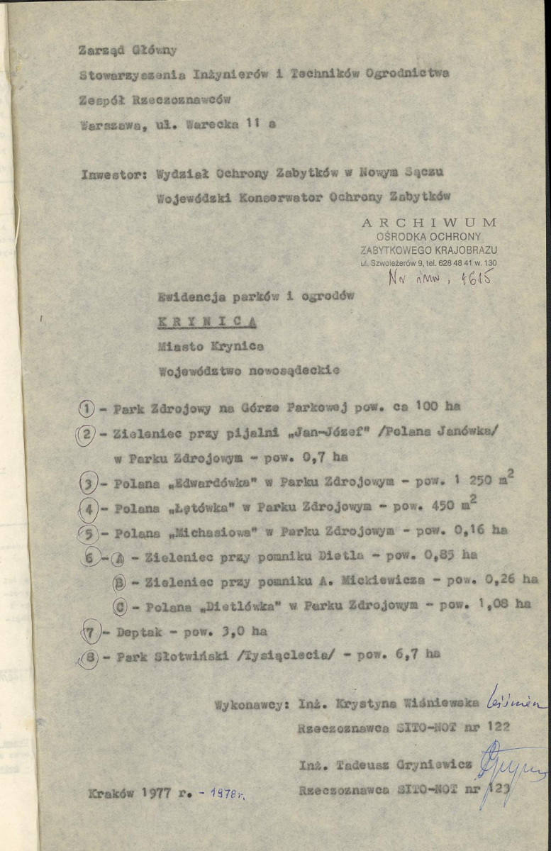 Ewidencja parkowa, skan nr 3