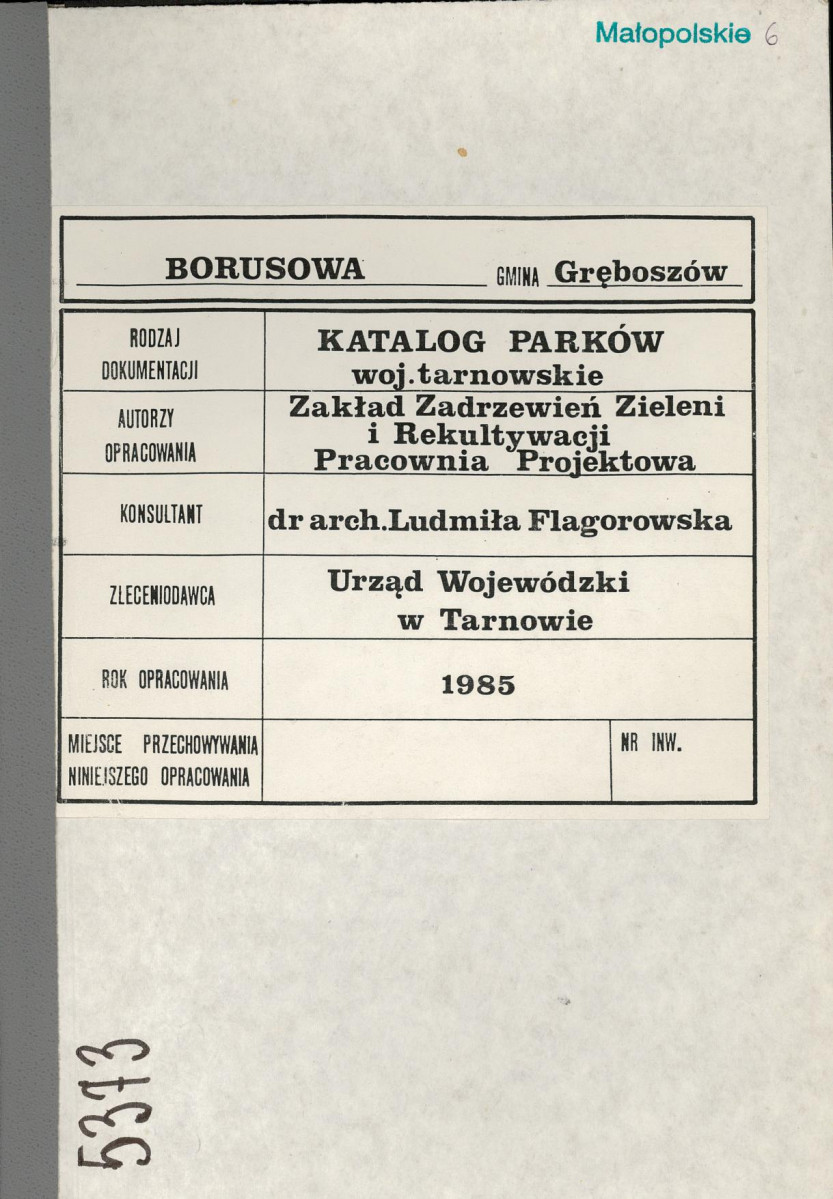 Ewidencja parkowa, skan nr 1