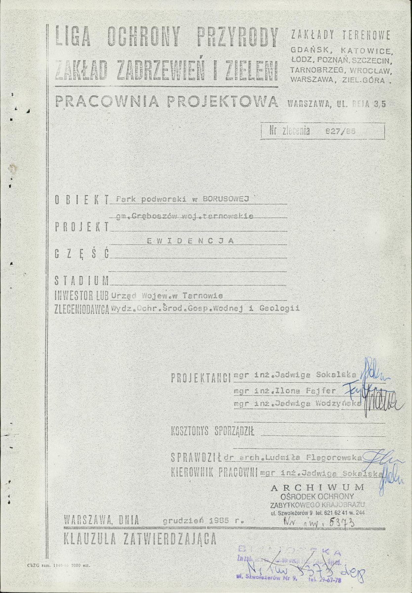 Ewidencja parkowa, skan nr 4