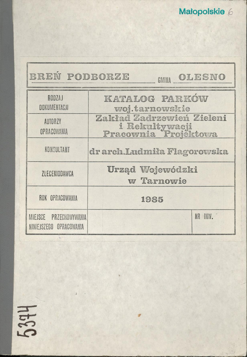 Ewidencja parkowa, skan nr 1