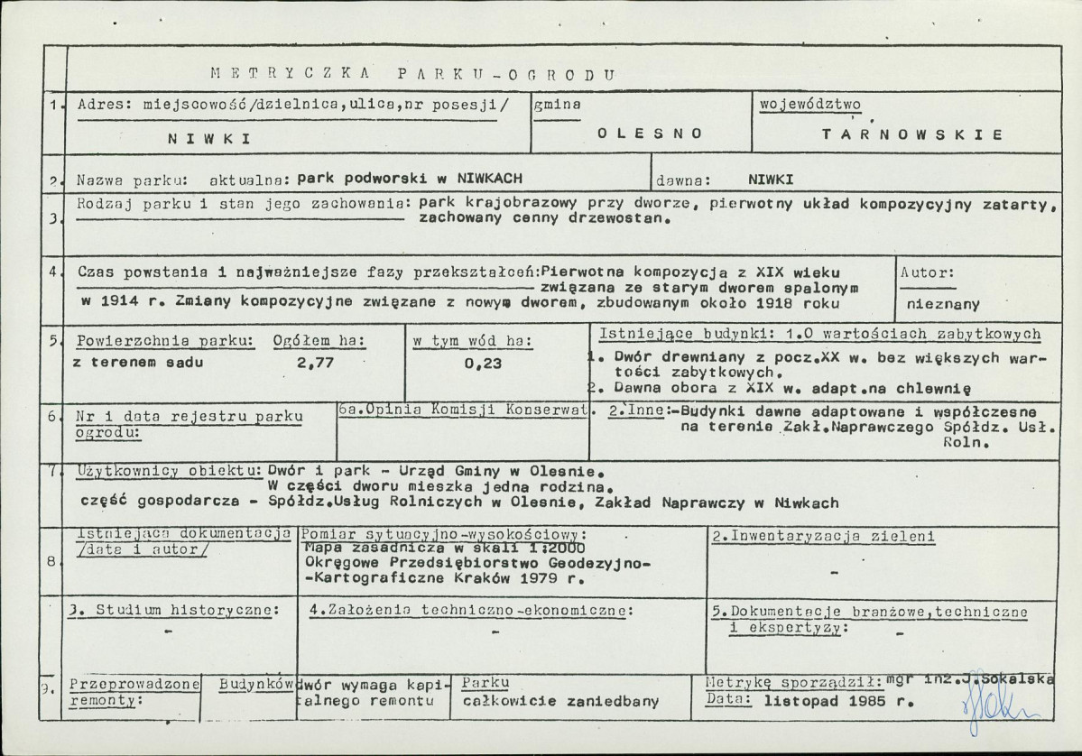 Ewidencja parkowa, skan nr 7