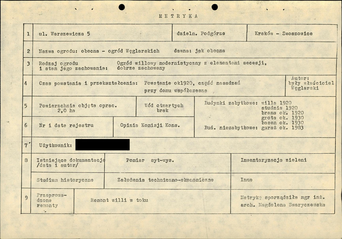 EP - Ewidencja parkowa, skan nr 5