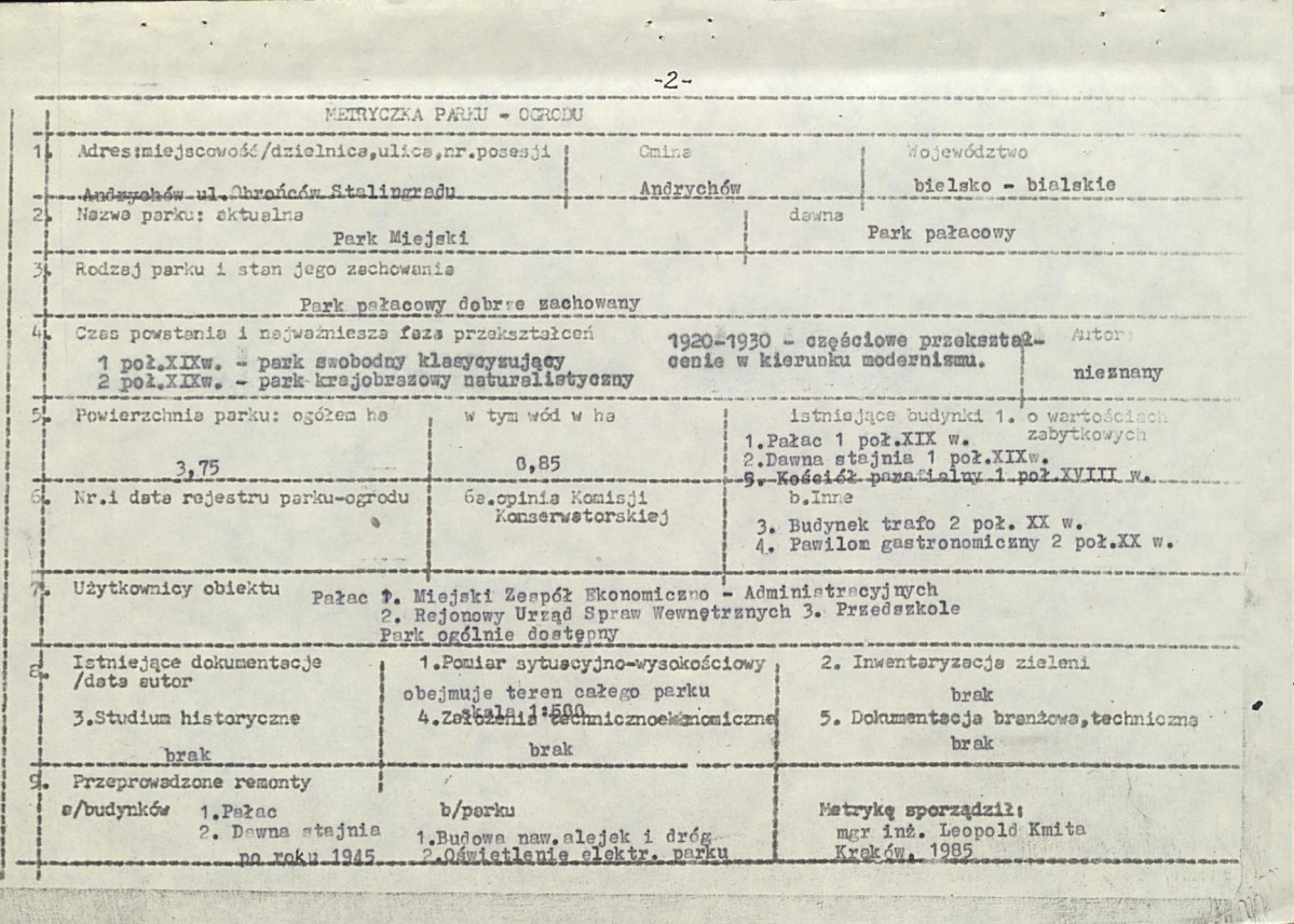 Ewidencja parkowa, skan nr 9