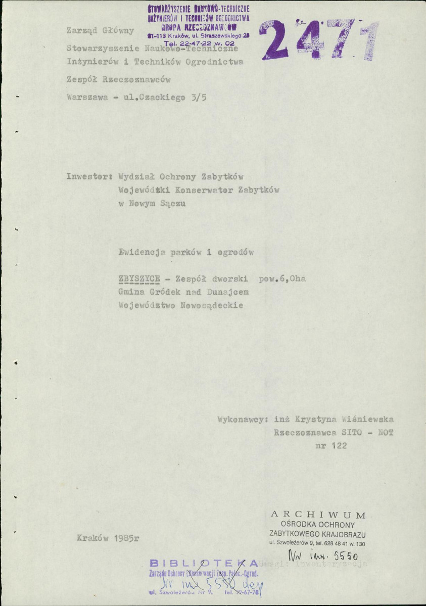 Ewidencja parkowa, skan nr 4