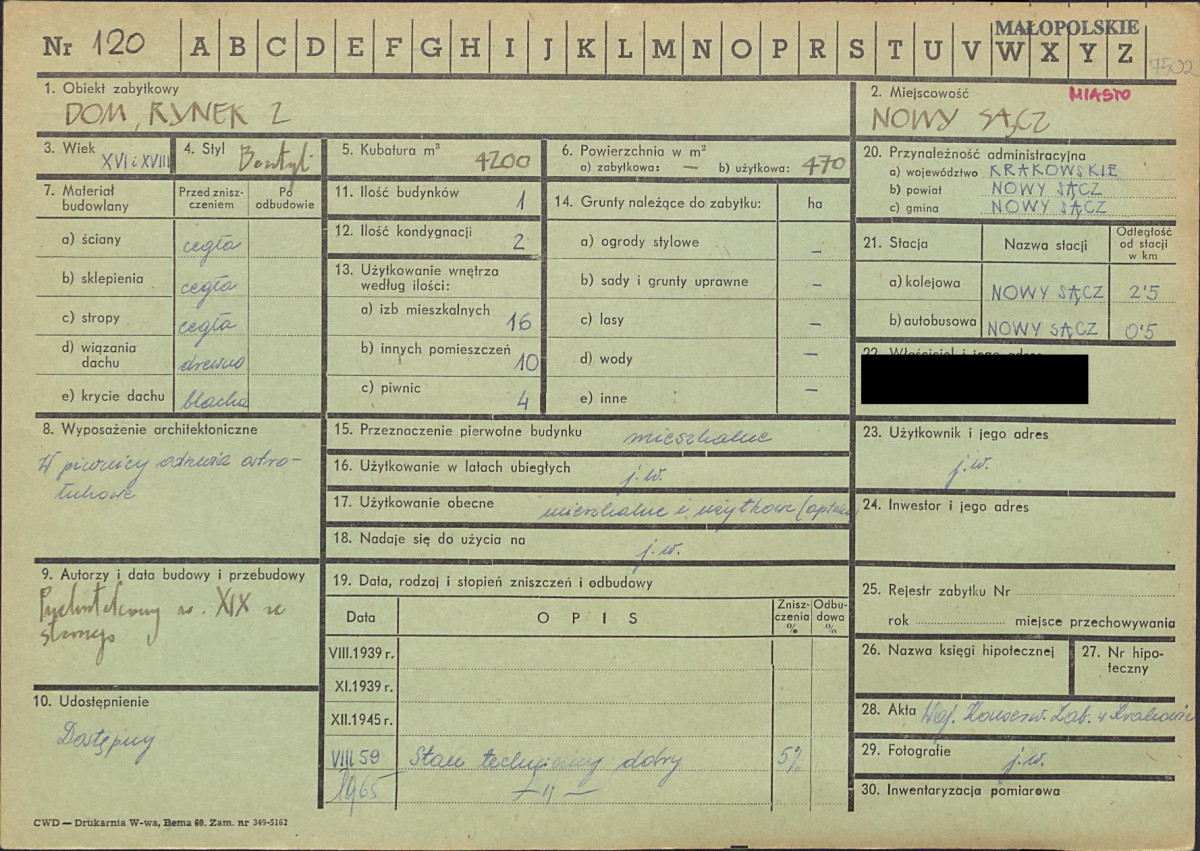 KZ - Karta zielona, skan nr 1