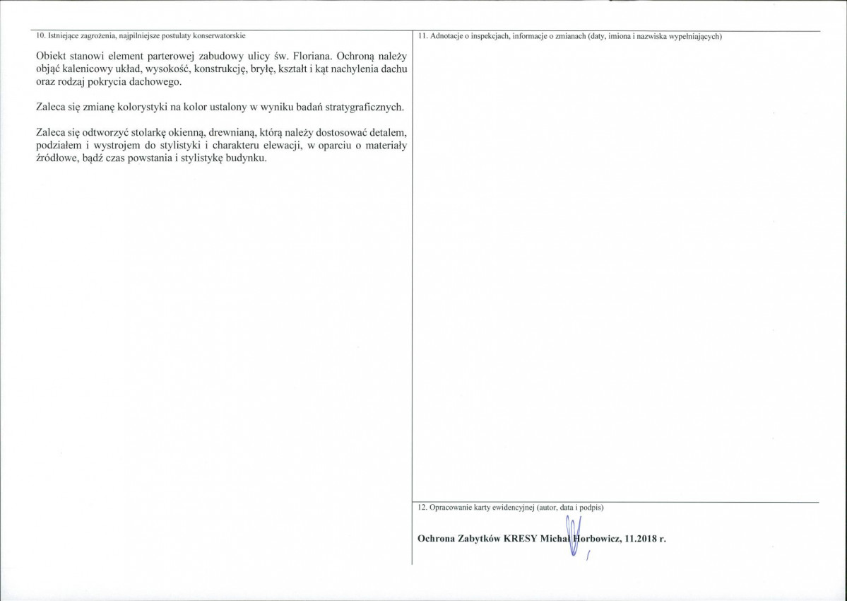 KEZN - Karta obiektu niewpisanego do rejestru, skan nr 2