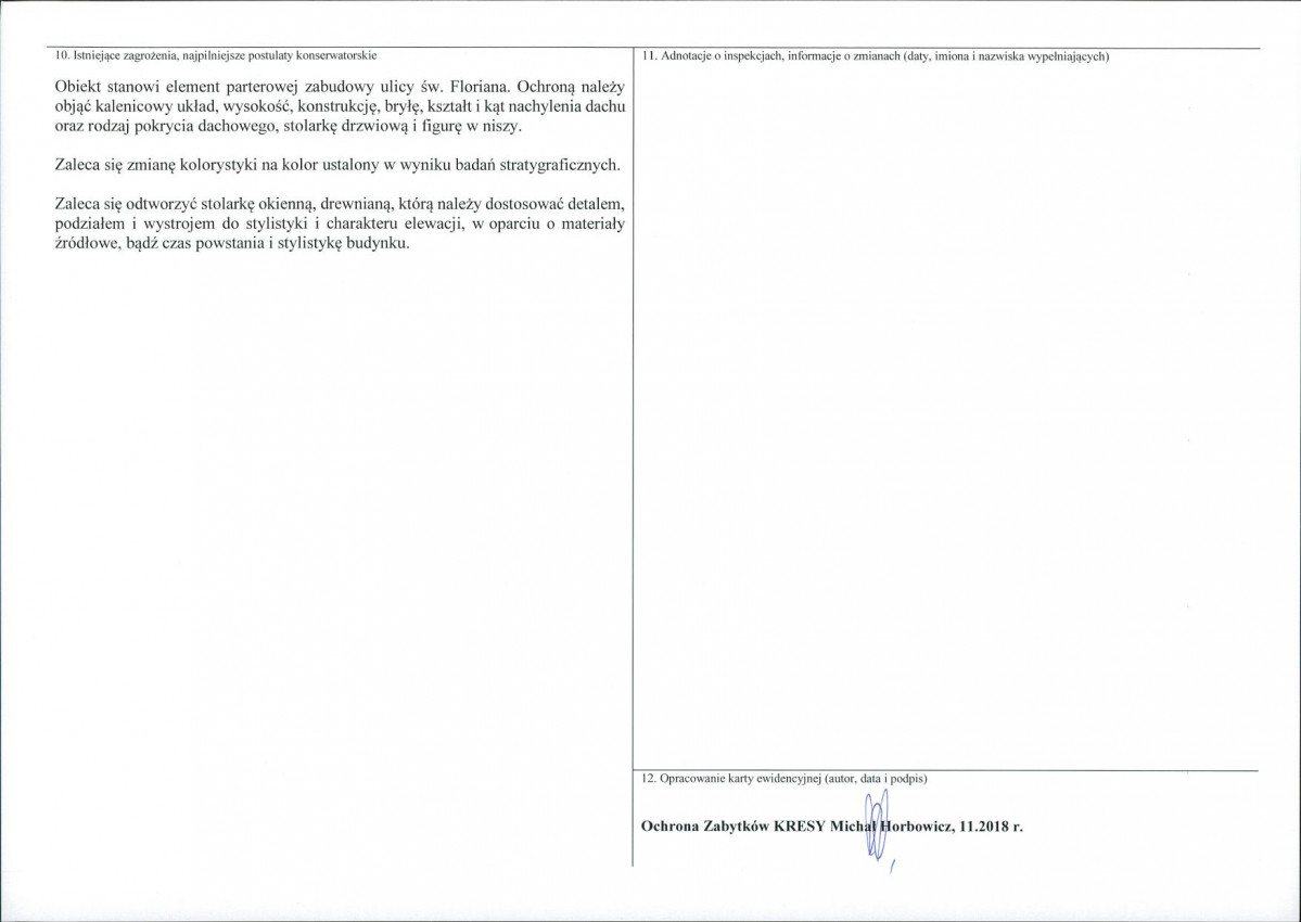 KEZN - Karta obiektu niewpisanego do rejestru, skan nr 2