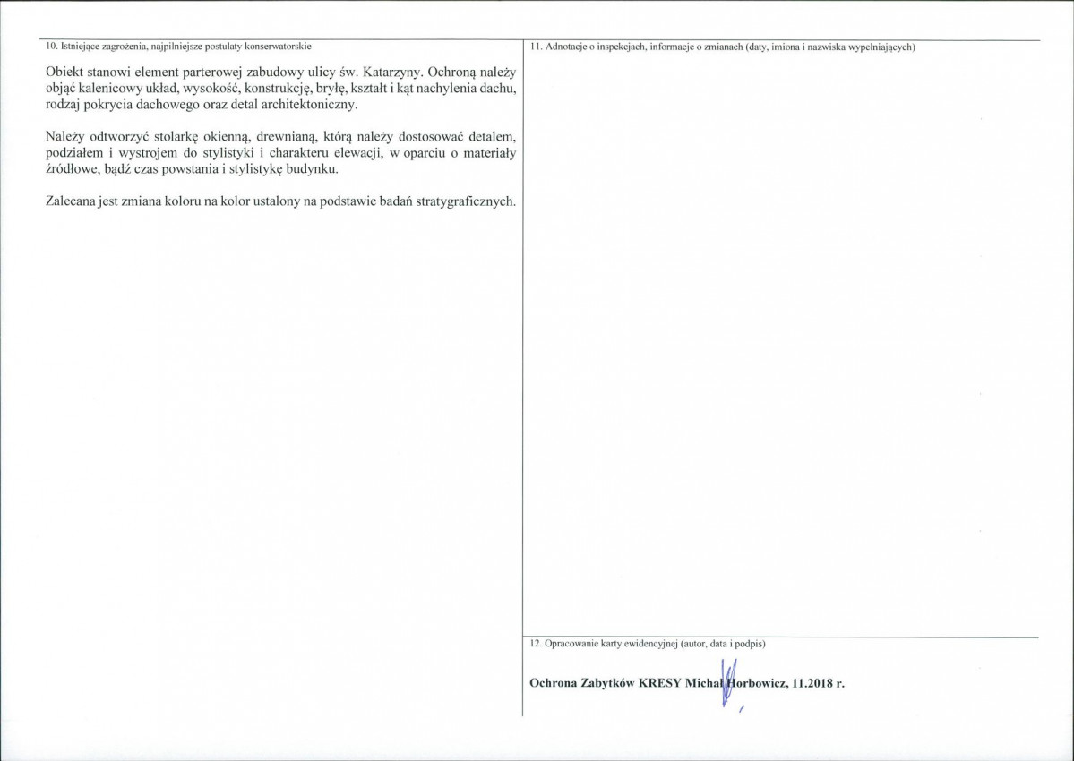 KEZN - Karta obiektu niewpisanego do rejestru, skan nr 2