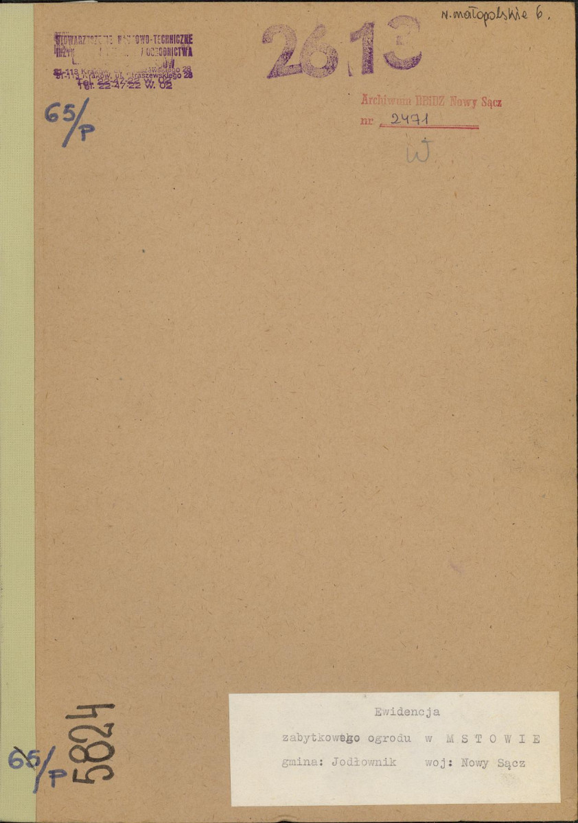 Ewidencja parkowa, skan nr 1