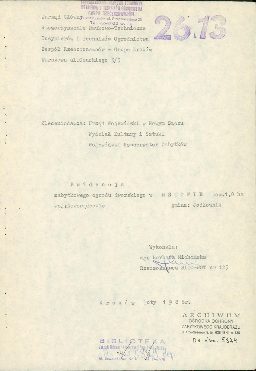 Ewidencja parkowa, skan nr 4