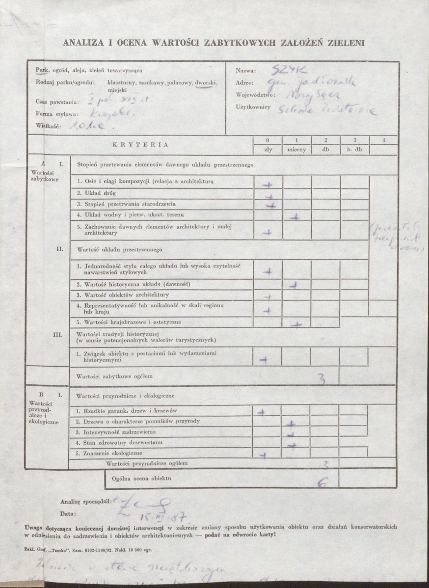 Ewidencja parkowa, skan nr 3