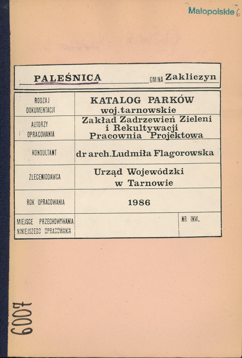 Ewidencja parkowa, skan nr 1