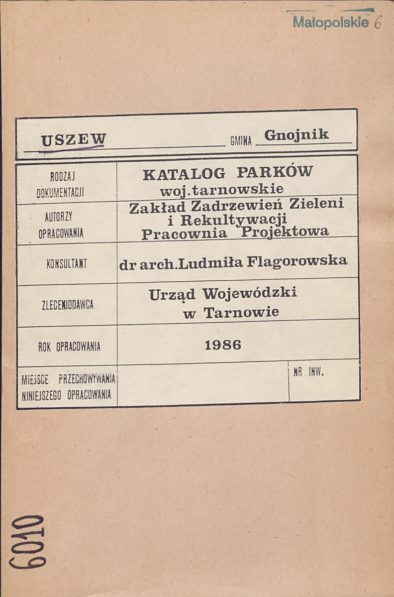 Ewidencja parkowa, skan nr 1