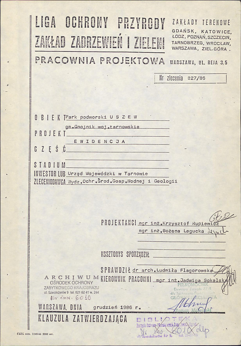 Ewidencja parkowa, skan nr 4