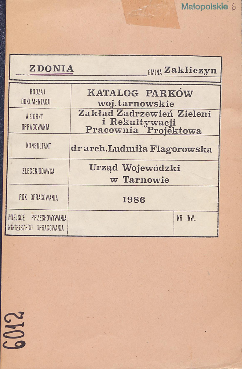 Ewidencja parkowa, skan nr 1
